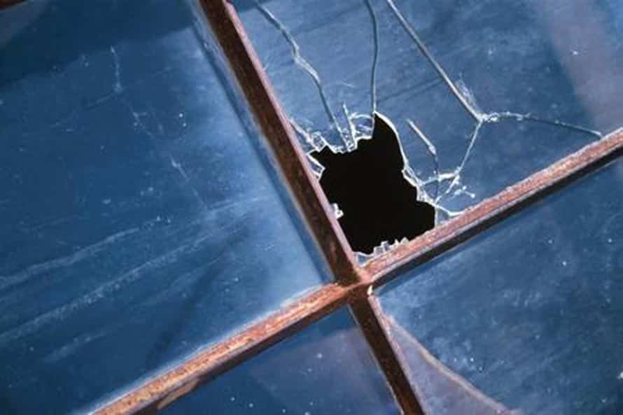 broken glass window